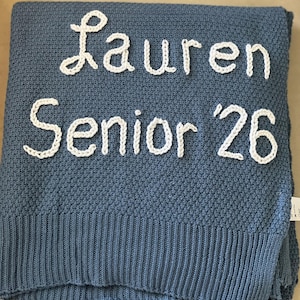 Adult custom blanket, embroidered blanket, gift