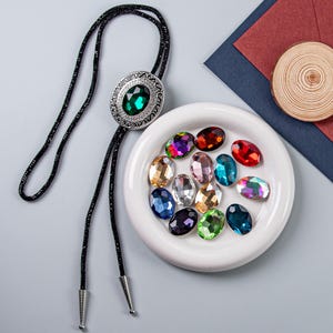 Wedding Bolo Tie, Women&#39;s Bolo Tie, Bolo Tie with Adjustable Leather Cord, Handmade Red Stone Bolo Ties, Women&#39;s Necklace, Wedding Gifts