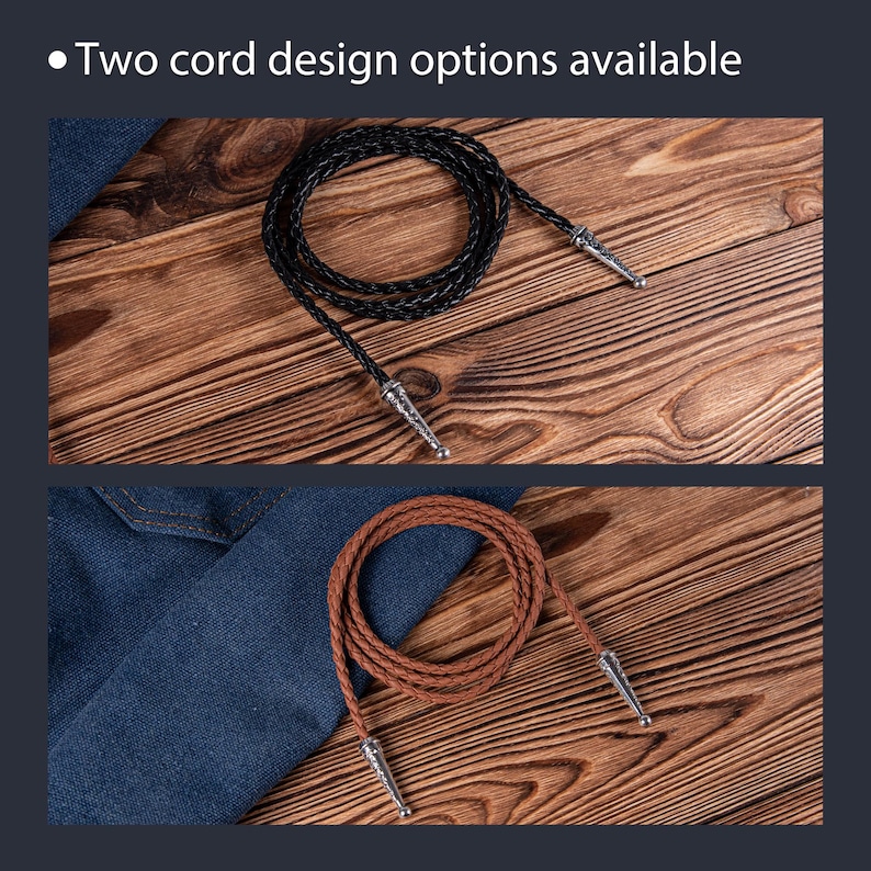 Bolo Tie, Southwestern Black Stone Bolo Tie, Bolo Tie - Gif for Husband, Bolo Tie with Leather Cord, Western Cowboy Ties, Wedding Gifts image 9