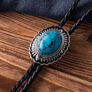 Handgemaakte retro turquoise stropdas, feestaccessoires