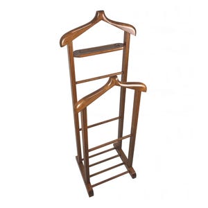 Wooden Valet Stand | Mute Butler Suit Hanger | Valet Stand | Clothes Valet | Wardrobe Organizer | Housewarming Gift | Coat Stand