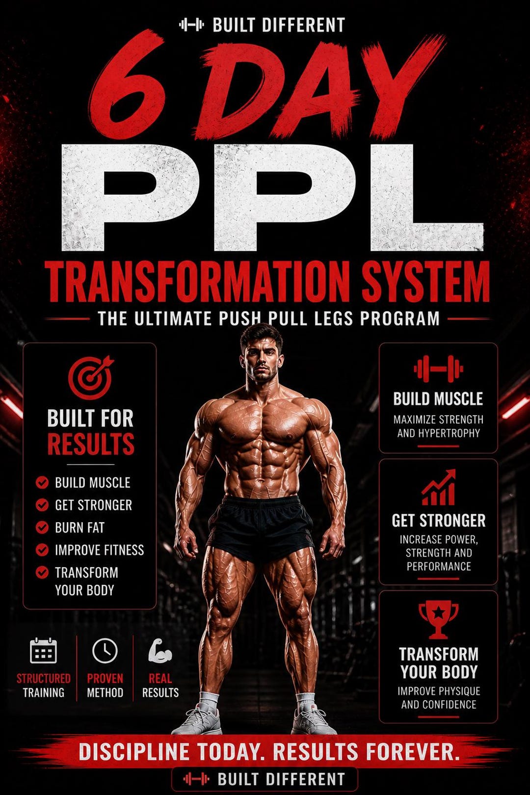 La Routine Ppl 6 Day PPL Workout Plan | Gym Routine for Muscle Growth | Push Pull Legs ...