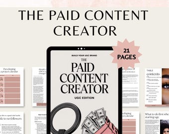 Paid Content Creator: UGC Guide, MRR + PLR (Digital Download)