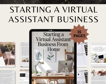Virtual Assistant Business eBook: MRR/PLR, Editable Canva/PDF (Digital Download)