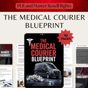 50% OFF MRR/PLR Medical Courier Blueprint | Start Courier Business | Equipment, Income, Setup Guide | Editable eBook | Resell Rights