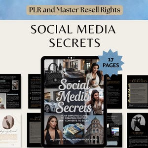 50% OFF MRR/PLR Social Media Secrets Ebook Canva Editable Digital Marketing Guide DfY Content Strategy Template | Resell Rights Included