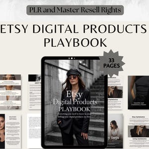50% off MRR/PLR Etsy Digital Products Playbook | How to Sell on Etsy | SEO + Listing Tips | Digital Download | Editable eBook Resell Rights
