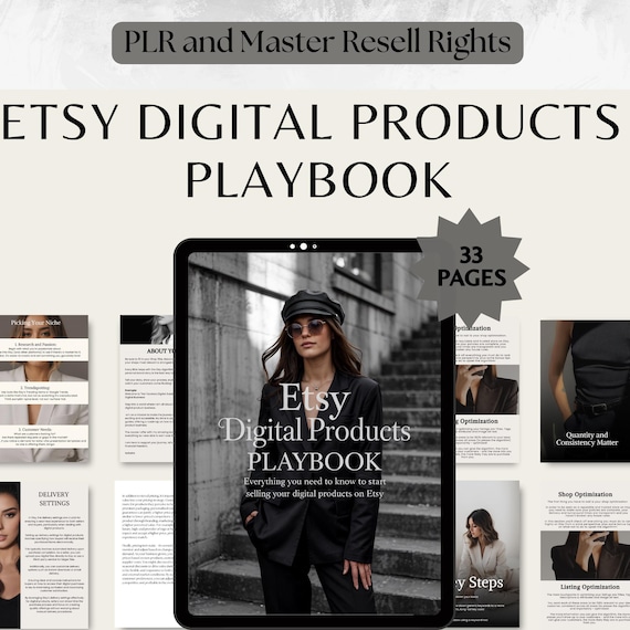 Etsy Digital Products Playbook: MRR/PLR, SEO + Listing Tips (Digital Download)