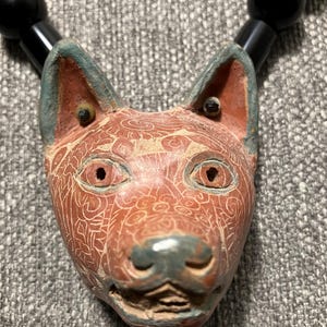 Collar de Xolotl  con cuentas de obsidiana