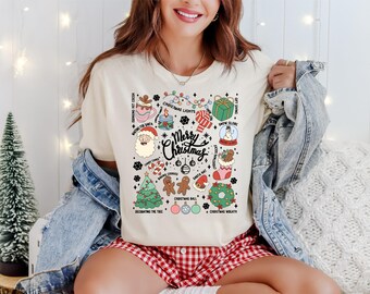 Merry Christmas T-Shirt Sweatshirt, Christmas Theme Shirt, Winter Holiday Hoodie, Xmas Vibes Family Matching Sweater, Xmas Lights Tee