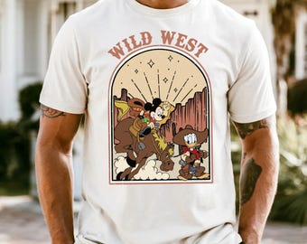 Wild West Disney Shirt, Mickey & Donald Cowboy Tee, Country Boy Disney Sweatshirt, Western Disney Vacation Shirt