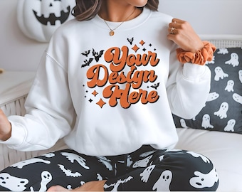 Custom Halloween T-Shirt Sweatshirt, Halloween Theme Family Shirts, Spooky Season Matching Sweater, Halloween Vibes Party Shirt
