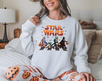 Felpa di Halloween di Star Wars, maglietta di Halloween per famiglie di Star Wars, maglione di Galaxy's Edge con la stagione spettrale, maglietta per feste Disney Halloween Vibes