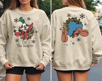 Tis The Season Goofy Dog Sweatshirt, Disney Christmas Sweatshirt, Funny Goofy Xmas Tee, Disney Family Matching Holiday Shirts