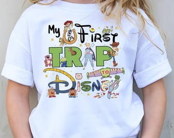 My First Trip to Disney Shirt, Toy Story Tee, Disney Baby First Visit Sweater, Pixar Disney Sweatshirt, Disney 2026 Vacation Tee