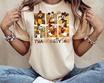 Mickey&Co Thanksgiving Day Shirt, Disney Thankful Day Sweatshirt, Thanksgiving Mickey and Friends Tee, Fall Family Thanksgiving Shirt