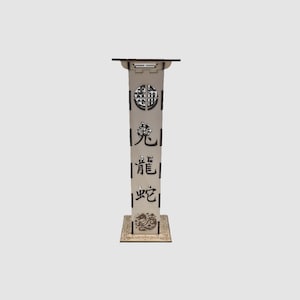 Torre de incienso del zodíaco chino / Torre de incienso china – Corte láser DXF SVG AI LBRN2 – Madera de 3 mm y 4 mm