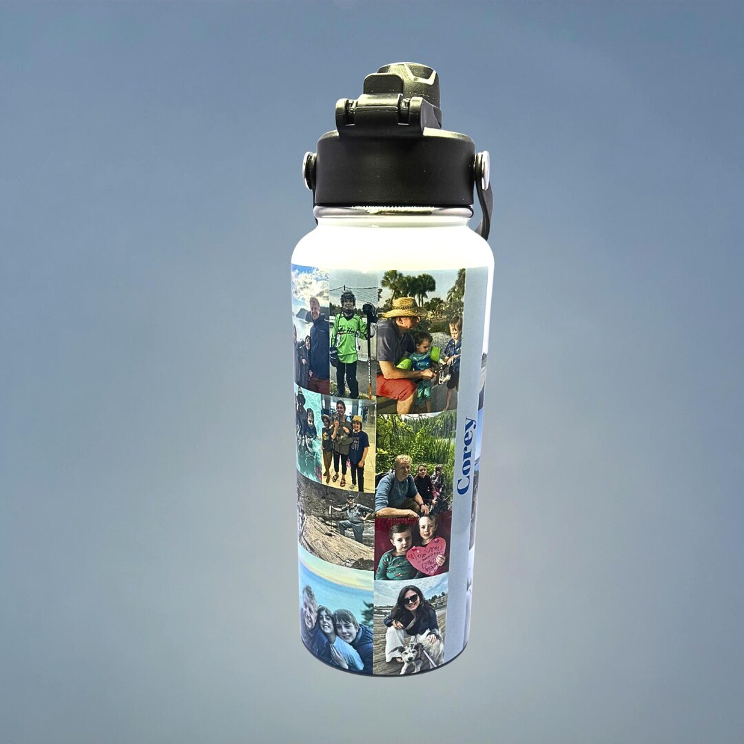 Custom Photo 32oz Stainless Steel Water Bottle: Personalized Photo ...