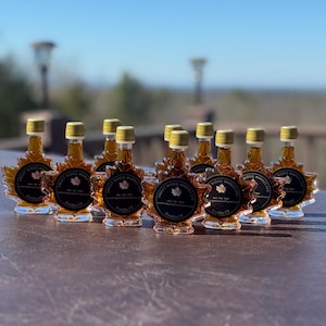 Zehn 50ml Glas Ahornblätter Sirup