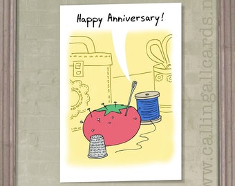 Needles - Anniversary Card for Parents
