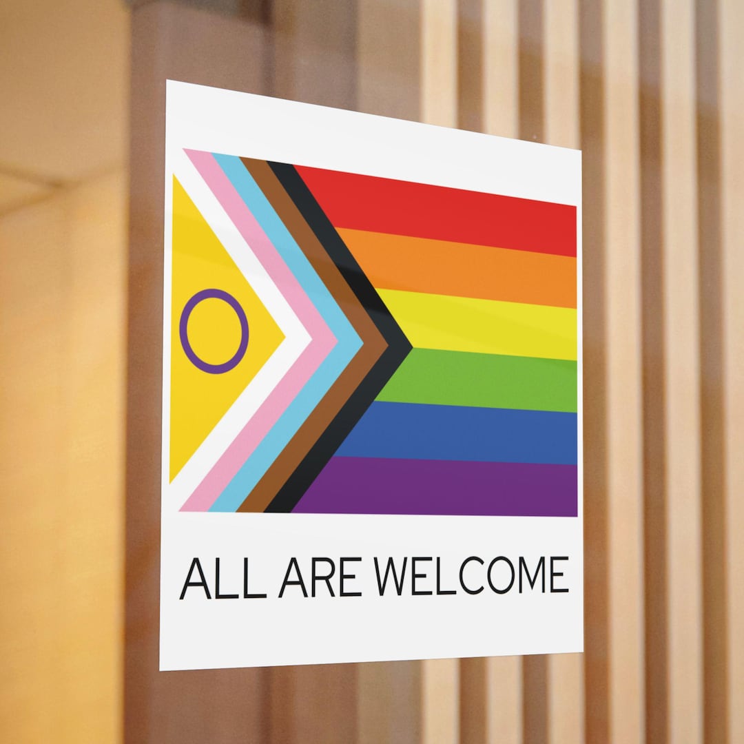 All Are Welcome Inclusive Business Die-cut Stickers - Etsy