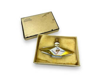 Frasco de perfume de porcelana alemana Art Deco Gieseler Bauhaus Suprematista