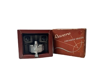 Empalmadora de película Revere Curv-A-Matic modelo 70 con caja original Vintage 8 mm/16 mm
