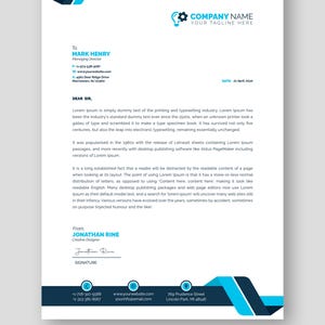 Membrete comercial moderno
