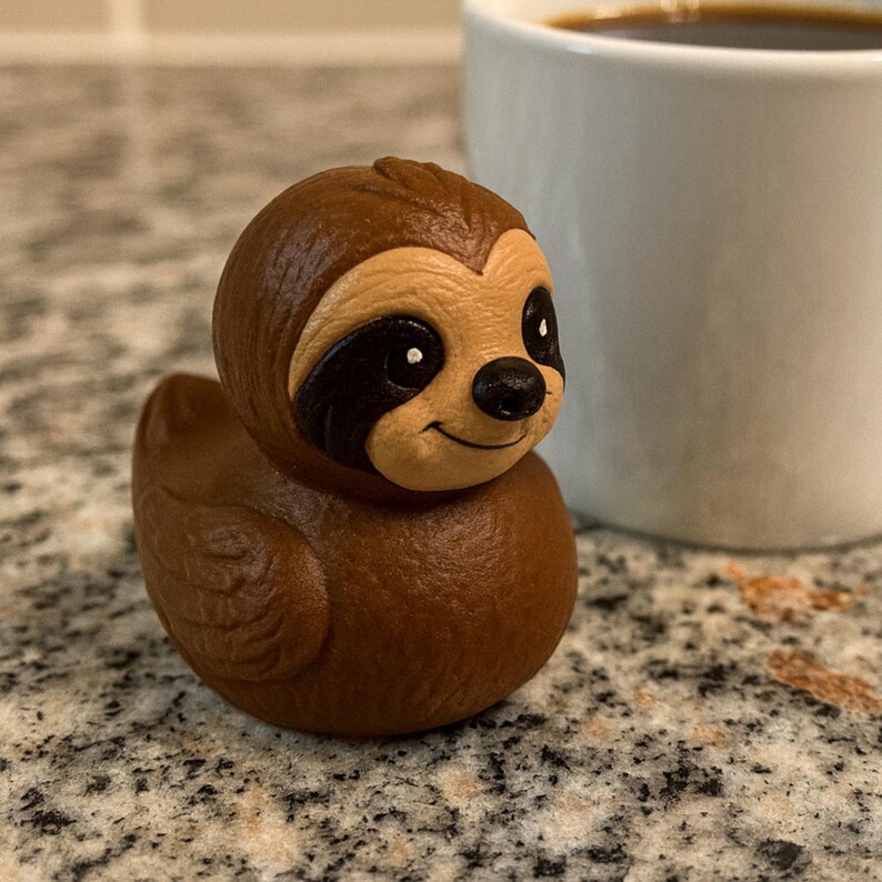 Sloth Duck Figurine Funny Animal Decoration 4x4er Dash Display Desk Accessory Cute Ducky Collectible Statue Unique Cruise Gift Ducking Game image 13