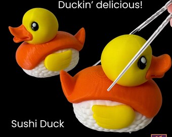 Sushi Duck Decoration Dashboard Ornament Car Accessory 4x4ing Duck Cruise Game Birthday Party Favor Gift Funny Vehicle Salmon Sashimi
