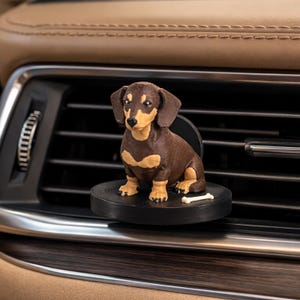 Dachshund Vent Clip Car Accessory Wiener Dog Decoration Dashboard Ornament Automobile Charm Vehicle Fragrance Diffuser Holder Air Freshener image 9