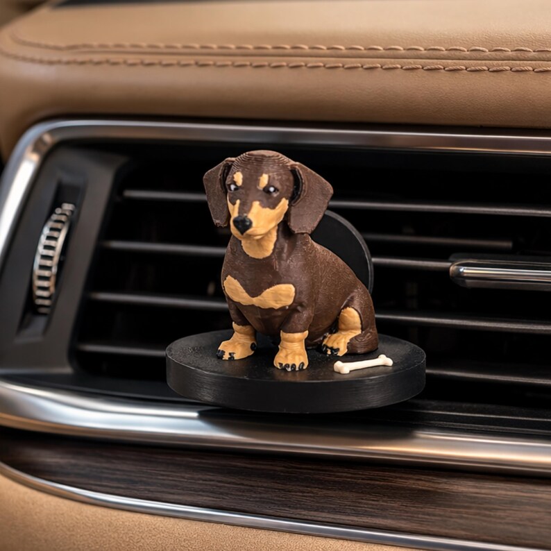 Dachshund Vent Clip Car Accessory Wiener Dog Decoration Dashboard Ornament Automobile Charm Vehicle Fragrance Diffuser Holder Air Freshener image 9