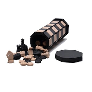Waterproof Travel Game Chess Checkers Combination Portable Board Set Roll Up Design Compact Strategy Entertainment Vacation Essential Camping Activity Kit Durable Playing Pieces Backpack Friendly Size Travel Companion Outdoor Recreation
