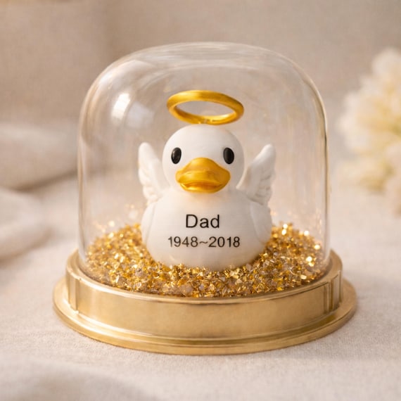 Memorial Angel Duck Figurine Keepsake Church Service Alter Urn Decoration Personalized Sympathy Gift Guest Book Flower Accessory Display