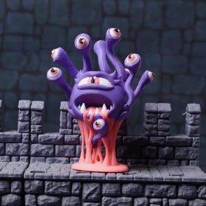 DnD Beholder Monster Miniature for Tabletop Game Role Play Eye Tyrant Creature Gift for DnD Fan 3D Printed Miniature Beholder for DnD Figure