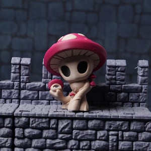 DnD Myconid Mushroom Miniature Fungal Monster Figure for Tabletop RPGs Fantasy Mushroom Creature Mini for DnD Fun Gift for TTRPG Players
