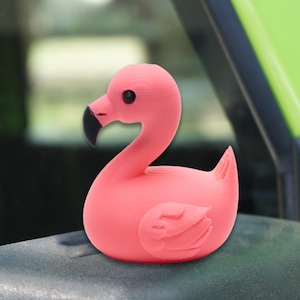 Pink Flamingo Duck Gift for 4x4 Ducking Fans Summer Dashboard Duck for Off-Road Drivers Tropical Trail Keepsake Party Social Meetup Gift