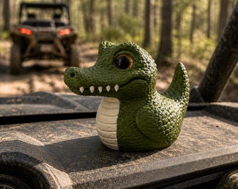 Dashboard Ornament Gator Duck Figurine Vehicle Decoration Accessory Gift Florida Souvenir 4x4  Enthusiast Offroad Adventure Truck Interior