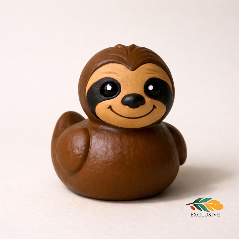 Sloth Duck Figurine Funny Animal Decoration 4x4er Dash Display Desk Accessory Cute Ducky Collectible Statue Unique Cruise Gift Ducking Game Single Sloth