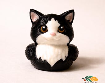 Tuxedo Cat Duck Dashboard Decoration Car Accessory Jeeper Ducking Cruise Souvenir Black White Figurine Collection Desk Ornament Novelty Gift