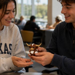 Decoración para el tablero del Texas Longhorn Duck, regalo coleccionable para estudiantes universitarios, accesorio para el escritorio de la residencia estudiantil, recuerdo para fanáticos del fútbol americano. imagen 6