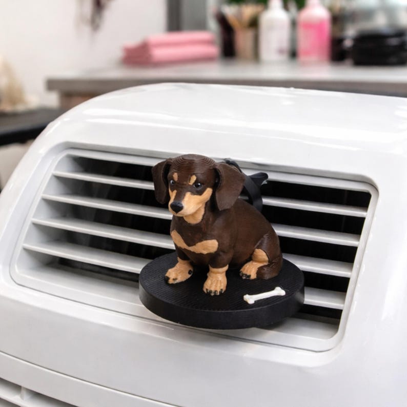 Dachshund Vent Clip Car Accessory Wiener Dog Decoration Dashboard Ornament Automobile Charm Vehicle Fragrance Diffuser Holder Air Freshener image 16