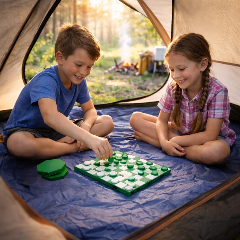 Travel Chess Set Tan Black Checkers Game Board Roll Up Portable Chess Vacation Entertainment Camping Activity Kit Compact Strategy Game image 5