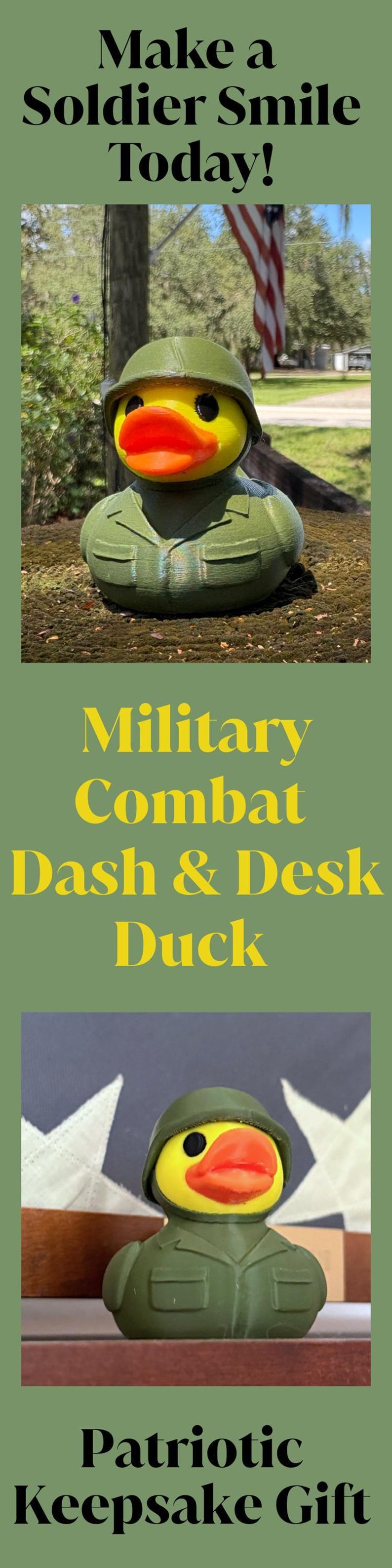 Military Duck Dashboard Toy Car Decoration Jeeping Accessory Combat Duck Helmet Design Patriot Gift Idea Present Boot Camp Graduation image 10