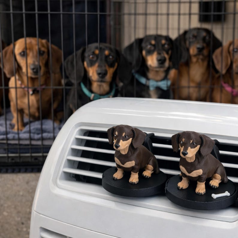 Wiener Dog Car Accessory Dachshund Vent Clip Decoration Pet Lover Gift Present Automobile Interior Design Dashboard Ornament Vehicle Air Freshener Holder Fragrance Diffuser Cute Canine Themed Decor Adorable Puppy Shaped Clip Attachment