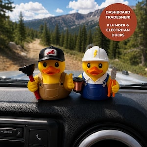 Plumber Gift Men Dashboard Duck Desk Buddy Appreciation Gift Electrician Tradesman Thank You Gag Novelty Bathroom Humor Office Decoration image 11