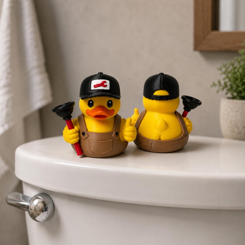 Plumber Gift Men Dashboard Duck Desk Buddy Appreciation Gift Electrician Tradesman Thank You Gag Novelty Bathroom Humor Office Decoration image 13