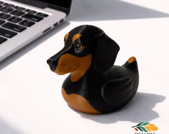 Dachshund Duck Doxie Dashboard Ducking Figure Dog Enthusiast Toy Breeder Thank You Gift for Dachshund Lovers Jeep-Style Vehicle Dash Decor