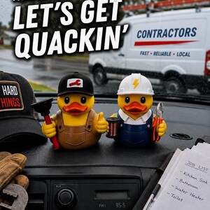 Plumber Gift Men Dashboard Duck Desk Buddy Appreciation Gift Electrician Tradesman Thank You Gag Novelty Bathroom Humor Office Decoration image 16