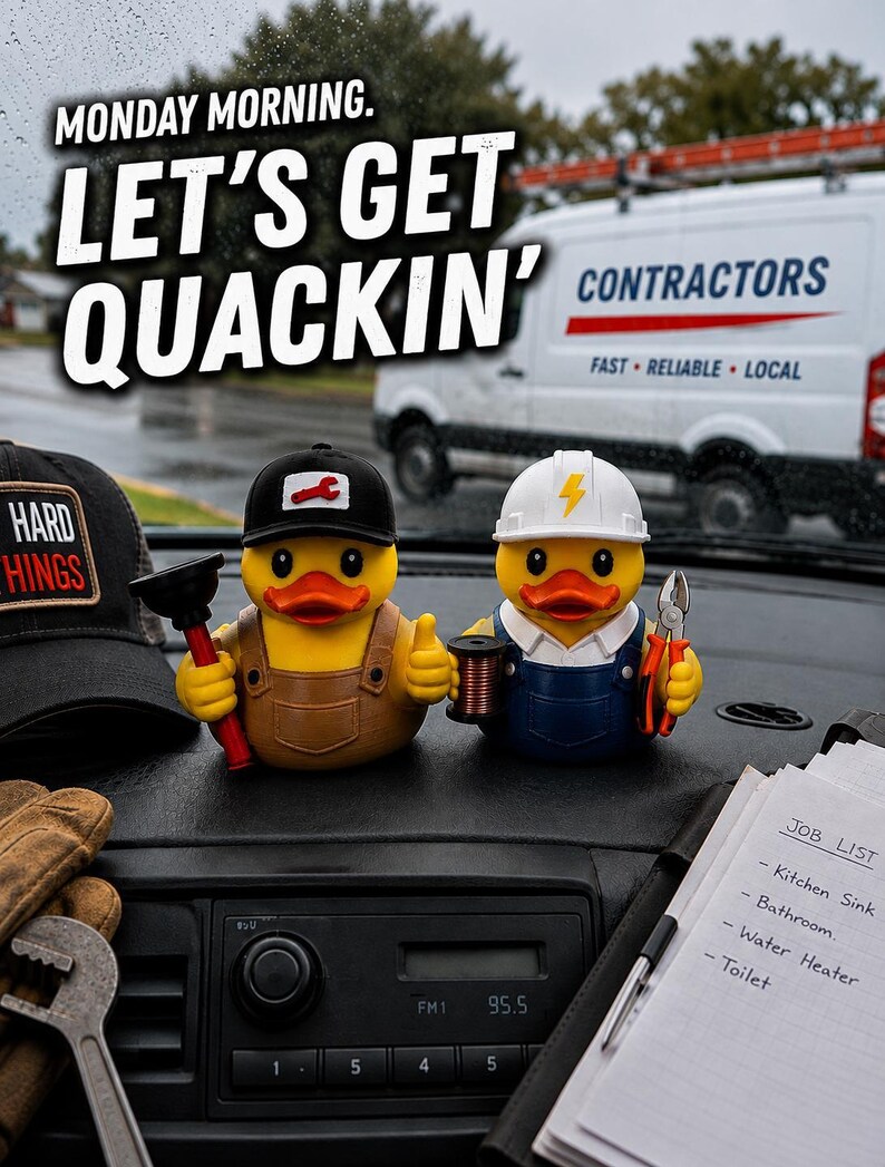 Plumber Gift Men Dashboard Duck Desk Buddy Appreciation Gift Electrician Tradesman Thank You Gag Novelty Bathroom Humor Office Decoration image 16